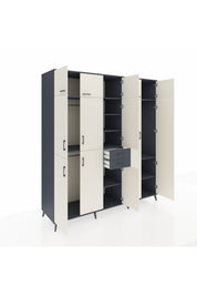 Kronos Dolap 10 Raflı 2 Çekmeceli 3 Askılı 220x59x243 - S784M053V14C