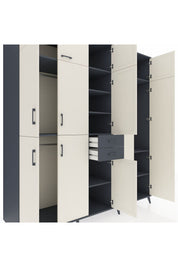 Kronos Dolap 10 Raflı 2 Çekmeceli 3 Askılı 220x59x243 - S784M053V14C