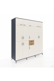 Kronos Dolap 10 Raflı 2 Çekmeceli 3 Askılı 220x59x243 - S784M053V15C