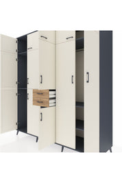 Kronos Dolap 10 Raflı 2 Çekmeceli 3 Askılı 220x59x243 - S784M053V15C