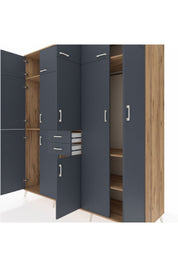 Kronos Dolap 10 Raflı 2 Çekmeceli 3 Askılı 220x59x243 - S784M053V26C