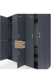 Kronos Dolap 10 Raflı 2 Çekmeceli 3 Askılı 220x59x243 - S784M053V18C