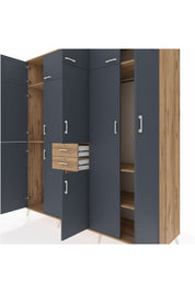 Kronos Dolap 10 Raflı 2 Çekmeceli 3 Askılı 220x59x243 - S784M053V27C