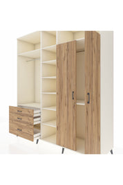 Kronos Dolap 10 Raflı 3 Çekmeceli 2 Askılı 220x59x243 - S784M054V03C