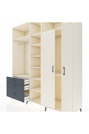 Kronos Dolap 10 Raflı 3 Çekmeceli 2 Askılı 220x59x243 - S784M054V05C