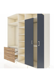 Kronos Dolap 10 Raflı 3 Çekmeceli 2 Askılı 220x59x243 - S784M054V09C
