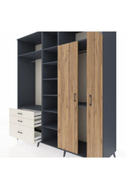 Kronos Dolap 10 Raflı 3 Çekmeceli 2 Askılı 220x59x243 - S784M054V10C