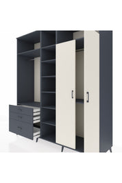Kronos Dolap 10 Raflı 3 Çekmeceli 2 Askılı 220x59x243 - S784M054V14C