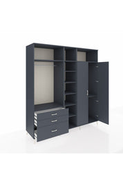 Kronos Dolap 10 Raflı 3 Çekmeceli 2 Askılı 220x59x243 - S784M054V17C