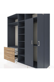 Kronos Dolap 10 Raflı 3 Çekmeceli 2 Askılı 220x59x243 - S784M054V18C