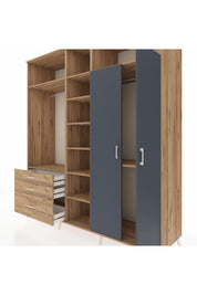 Kronos Dolap 10 Raflı 3 Çekmeceli 2 Askılı 220x59x243 - S784M054V27C
