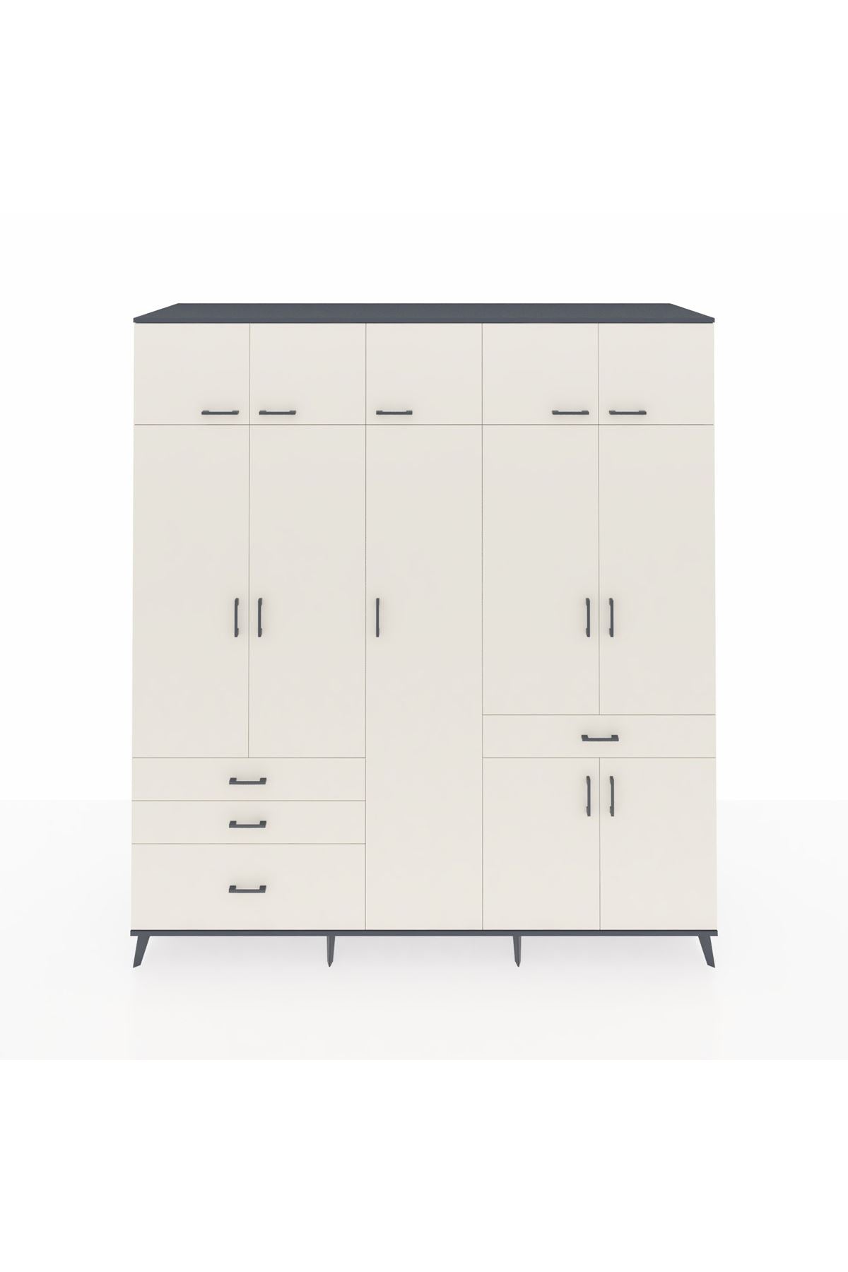 Kronos Dolap 11 Raflı 4 Çekmeceli 2 Askılı 220x59x243 - S784M055V13C