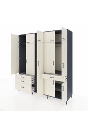 Kronos Dolap 11 Raflı 4 Çekmeceli 2 Askılı 220x59x243 - S784M055V13C