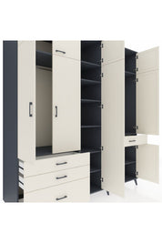 Kronos Dolap 11 Raflı 4 Çekmeceli 2 Askılı 220x59x243 - S784M055V13C