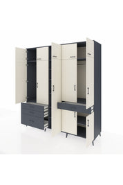 Kronos Dolap 11 Raflı 4 Çekmeceli 2 Askılı 220x59x243 - S784M055V14C