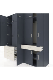 Kronos Dolap 11 Raflı 4 Çekmeceli 2 Askılı 220x59x243 - S784M055V16C