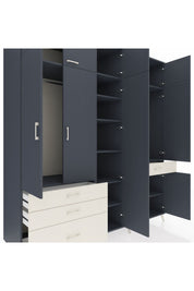 Kronos Dolap 11 Raflı 4 Çekmeceli 2 Askılı 220x59x243 - S784M055V16C