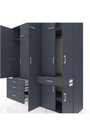 Kronos Dolap 11 Raflı 4 Çekmeceli 2 Askılı 220x59x243 - S784M055V17C