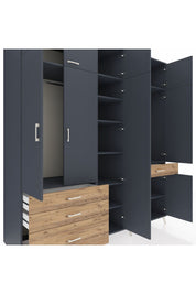 Kronos Dolap 11 Raflı 4 Çekmeceli 2 Askılı 220x59x243 - S784M055V18C