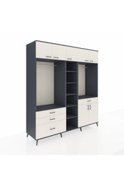 Kronos Dolap 11 Raflı 4 Çekmeceli 2 Askılı 220x59x243 - S784M056V13C