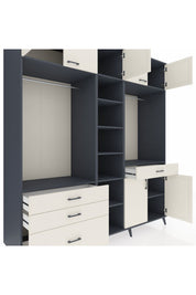 Kronos Dolap 11 Raflı 4 Çekmeceli 2 Askılı 220x59x243 - S784M056V13C