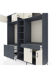 Kronos Dolap 11 Raflı 4 Çekmeceli 2 Askılı 220x59x243 - S784M056V14C