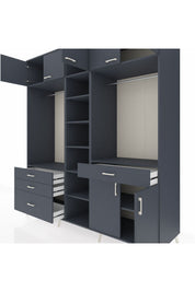 Kronos Dolap 11 Raflı 4 Çekmeceli 2 Askılı 220x59x243 - S784M056V17C