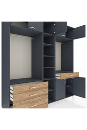 Kronos Dolap 11 Raflı 4 Çekmeceli 2 Askılı 220x59x243 - S784M056V18C