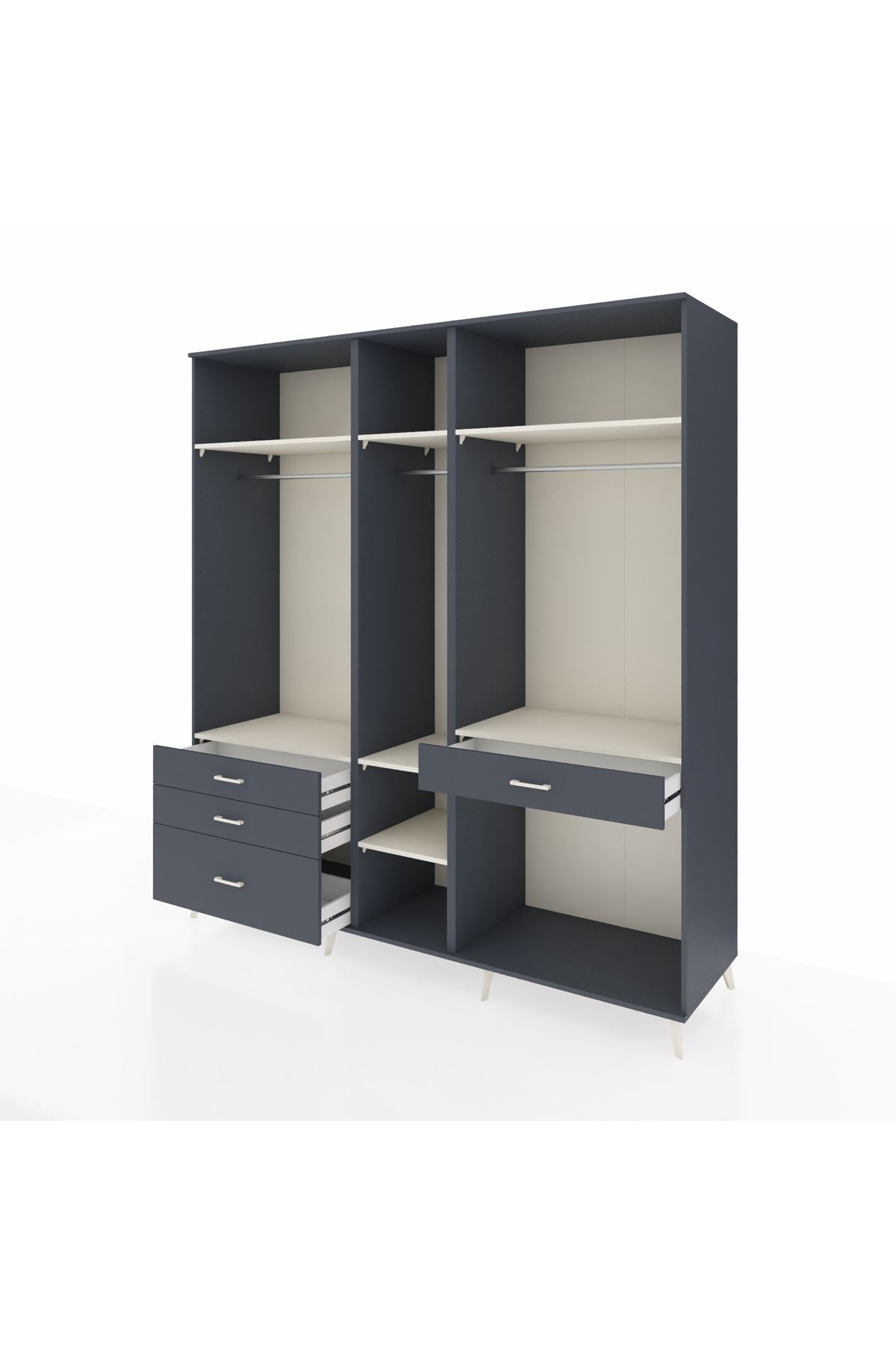 Kronos Dolap 7 Raflı 4 Çekmeceli 3 Askılı 220x59x243 - S784M057V14C