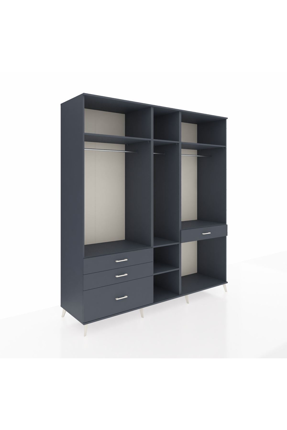 Kronos Dolap 7 Raflı 4 Çekmeceli 3 Askılı 220x59x243 - S784M057V17C