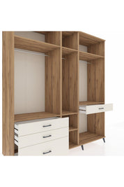 Kronos Dolap 7 Raflı 4 Çekmeceli 3 Askılı 220x59x243 - S784M057V19C