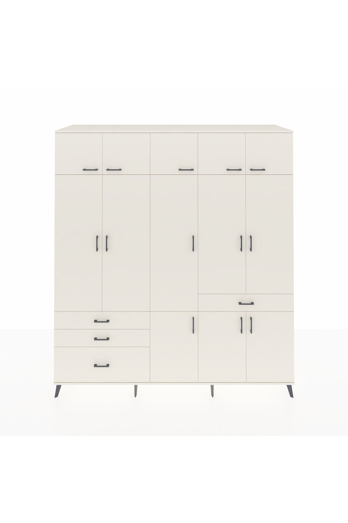 Kronos Dolap 8 Raflı 4 Çekmeceli 3 Askılı 220x59x243 - S784M058V04C