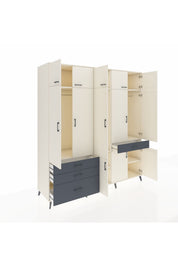 Kronos Dolap 8 Raflı 4 Çekmeceli 3 Askılı 220x59x243 - S784M058V05C