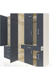 Kronos Dolap 8 Raflı 4 Çekmeceli 3 Askılı 220x59x243 - S784M058V08C