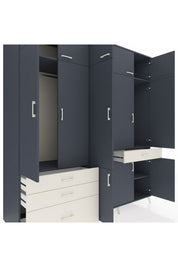 Kronos Dolap 8 Raflı 4 Çekmeceli 3 Askılı 220x59x243 - S784M058V16C