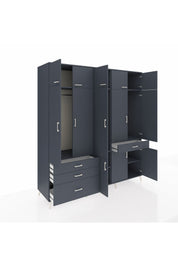 Kronos Dolap 8 Raflı 4 Çekmeceli 3 Askılı 220x59x243 - S784M058V17C
