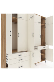 Kronos Dolap 8 Raflı 4 Çekmeceli 3 Askılı 220x59x243 - S784M058V22C