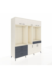 Kronos Dolap 8 Raflı 4 Çekmeceli 3 Askılı 220x59x243 - S784M059V05C