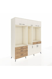 Kronos Dolap 8 Raflı 4 Çekmeceli 3 Askılı 220x59x243 - S784M059V06C