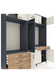 Kronos Dolap 8 Raflı 4 Çekmeceli 3 Askılı 220x59x243 - S784M059V15C