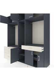 Kronos Dolap 8 Raflı 4 Çekmeceli 3 Askılı 220x59x243 - S784M059V16C