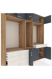 Kronos Dolap 8 Raflı 4 Çekmeceli 3 Askılı 220x59x243 - S784M059V25C