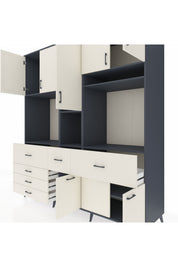Kronos Dolap 10 Raflı 6 Çekmeceli 8 Kapaklı 220x59x243 - S784M061V13C