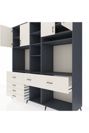Kronos Dolap 11 Raflı 6 Çekmeceli 4 Kapaklı 220x59x243 - S784M062V13C