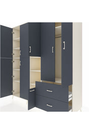 Kronos Dolap 12 Raflı 2 Çekmeceli Tek Askılı 220x59x243 - S784M063V08C