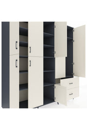Kronos Dolap 12 Raflı 2 Çekmeceli Tek Askılı 220x59x243 - S784M063V13C