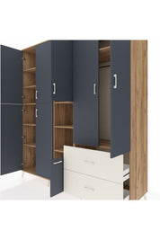 Kronos Dolap 12 Raflı 2 Çekmeceli Tek Askılı 220x59x243 - S784M063V25C