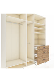 Kronos Dolap 9 Raflı 3 Çekmeceli 3 Askılı 220x59x243 - S784M064V06C