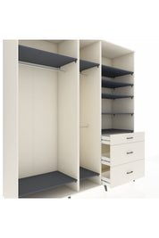 Kronos Dolap 9 Raflı 3 Çekmeceli 3 Askılı 220x59x243 - S784M064V07C