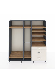 Kronos Dolap 9 Raflı 3 Çekmeceli 3 Askılı 220x59x243 - S784M064V10C